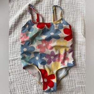 Floral girls swim suit- 9-12mo-good used condition